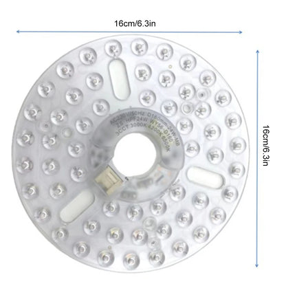 LED Ring Panel Circle Light AC 110V/220V 15/18/24W Replacement Round Ceiling Board Circular Lamp Board Ceiling Fan LED Module