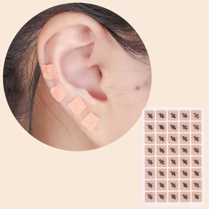 400patches Ear Care Seeds Acupuncture Auricular Disposable Ear Stickers Massage Therapy Needle Patch Auricular Auriculotherapy