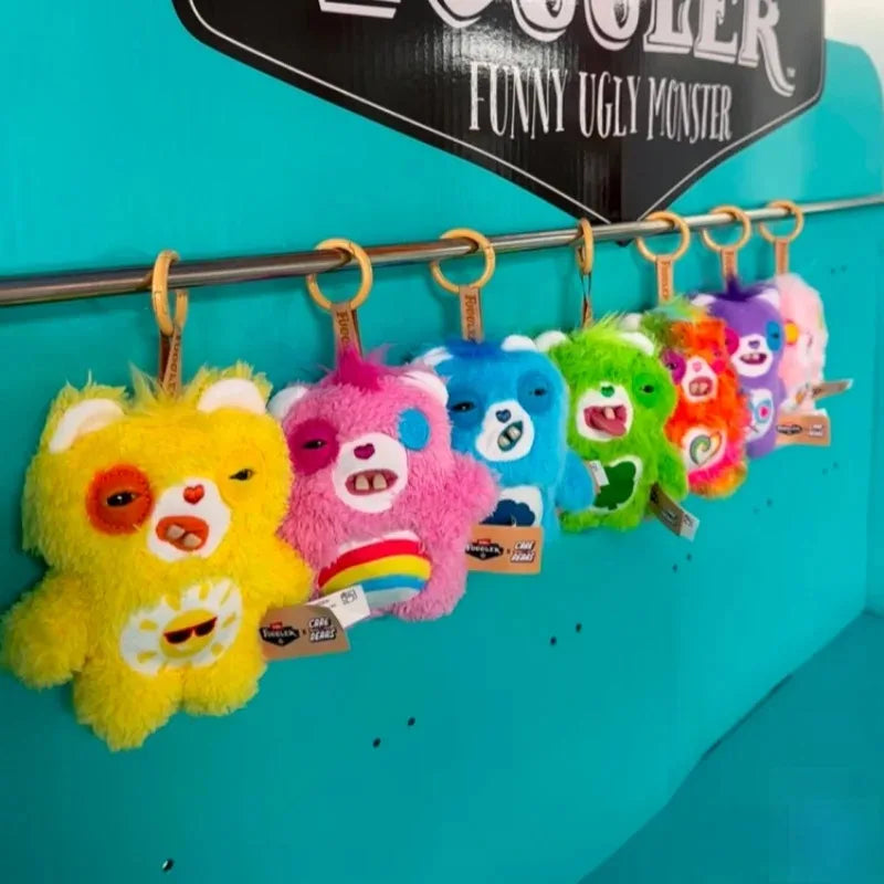 Original Fuggler Care-Bears Series Cute Ugly Teeth Monster Trendy Toys Plush Pendant Funny Trendy Dolls Keychain Gifts Bagged