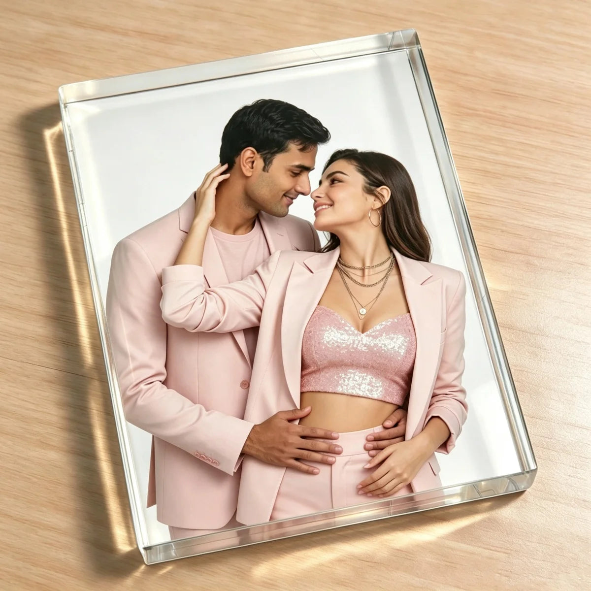 1 Personalized Acrylic Photo Block – Suitable for family Photos, Wedding Anniversaries, Birthday Gifts, and Newborn Photos.