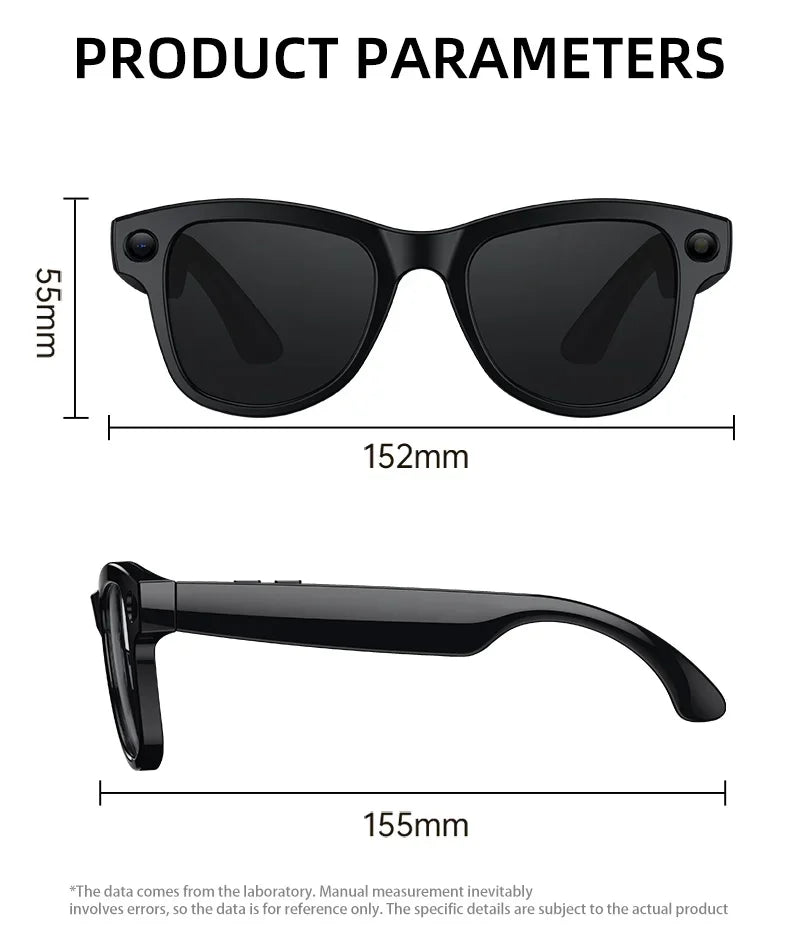 2026 New Smart Glasses Video Recording AI Dialogue Translation 800W HD Camera EIS Anti-Shake Shooting Smart Glasses Men Women