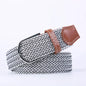 Women Casual Knitted Elastic Belt Pin Buckle Webbing Strap Woven Canvas Braided Stretch  - Belts for Men