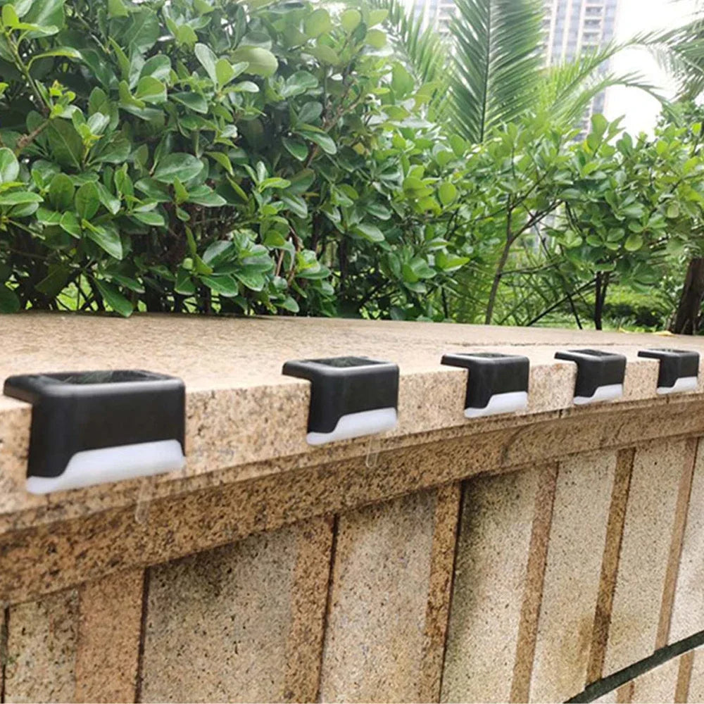 1~20PCs Solar Deck Lights Outdoor Waterproof LED Fence Lights Garden Step Lamp for Patio Stairs Railing Pathway Fences