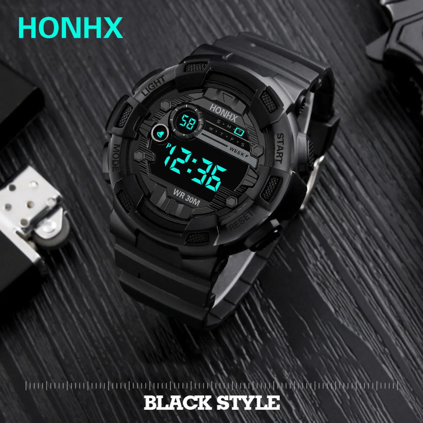 Fashion Men‘s Watch Waterproof Sports Digital Watches Men Large Dial Electronic Wristwatch Clock for Boys Child Reloj Hombre