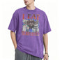 I Eat Microplastics Meme Cats Retro T Shirt 100% Cotton Vintage Washed T-shirt For Men Women