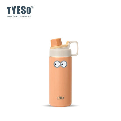 Tyeso 600ML Water Bottle With Eye Sticker Insulated Leak-Proof Fitness Flask Vacuum Flasks for Sport for Outdoor Workouts Travel