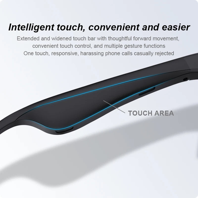 Lenovo New AI Smart Glasses Bluetooth V5.3 Sunglasses Glasses with Audio Mic AI Calling Real-time Smart Sunglasses for Men Women