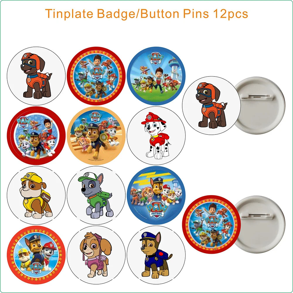 Paw Patrol Party Favors Slap Bracelet Stamps Keychains Gift Bag Stickers Birthday Party Decoration Christmas Stocking Fillers