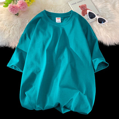 Summer 100% Cotton T Shirts,Short Sleeve Crew Neck Tops,Oversize Tee,Soft T Shirt for Women