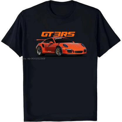 Classic Car Retro Vintage T-Shirt Gt3 Rs Silhouette Summer  Men Casual Fashion Tees Streetwear Top