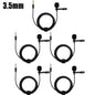 1-5pc Portable Lavalier Microphone Metal Clip Lapel Mic Wired 3.5mm/Type-C/USB For Mobile Phone Laptop DSLR Camera Lound Speaker