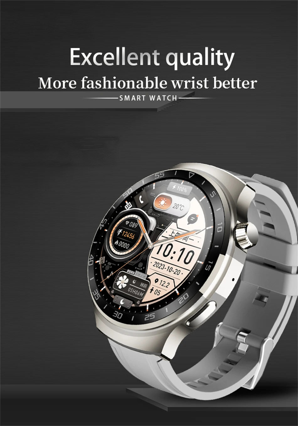 Watch 5 Pro for for Men Smart Watch Bluetooth Call Sports Fitness Men's Wristwatch Heart Rate Monitor Waterproof Smartwatch Hw12