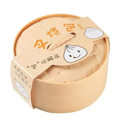 Colorful Steamer Dumpling Squishies Stress Ball Slow Rising Squeeze Fidget Toy Anti-Stress Sensory Relief for Adults Funny Gifts