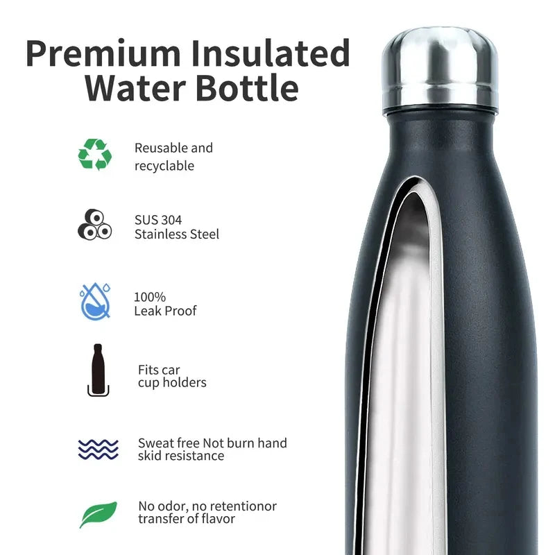 WATERSY 400ml Kids Thermos Bottle with Duck Bill Straw: 316 Stainless Steel Vacuum Insulated Tumbler for Children's Drinks