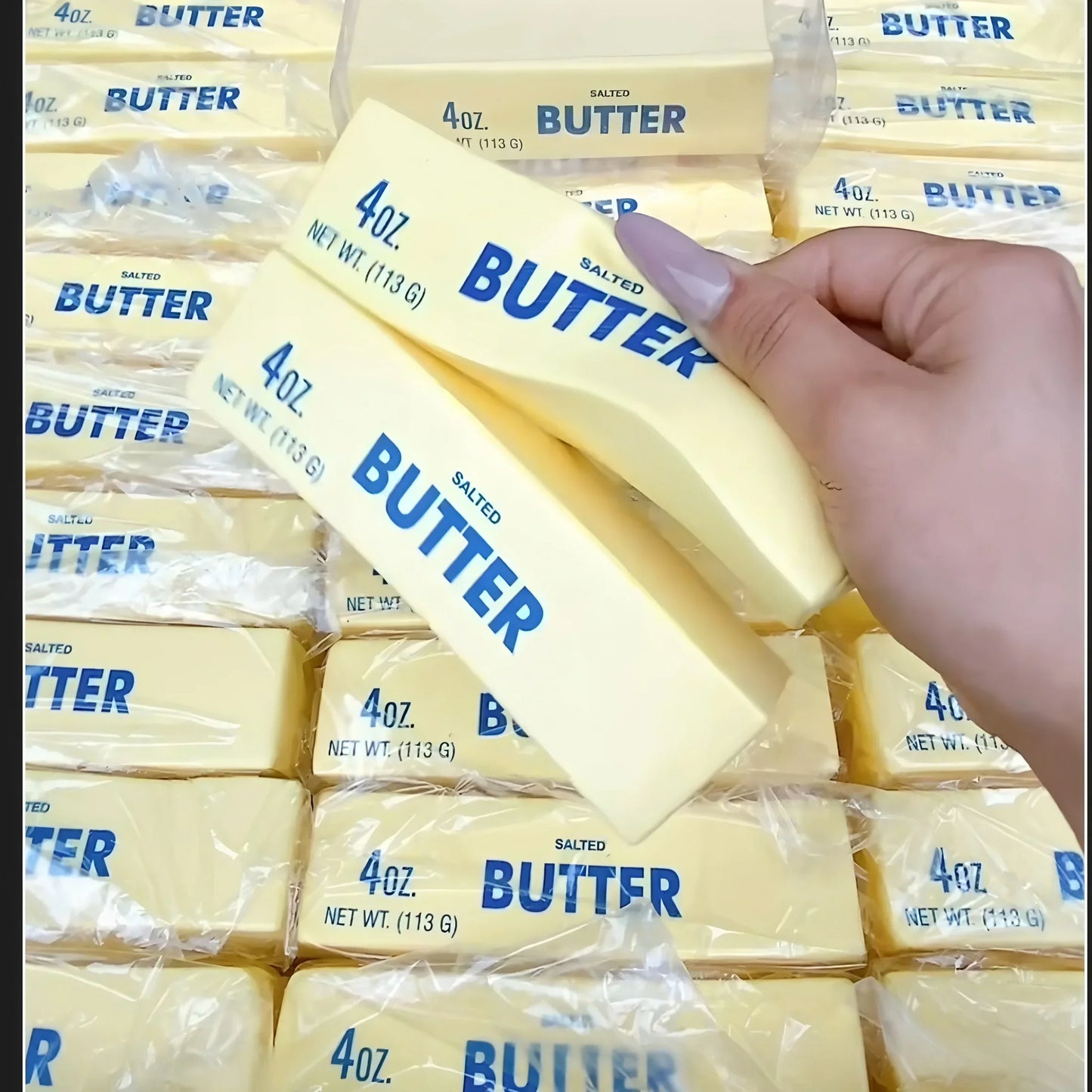 Butter Stick Squishy Fidget Toys Elastic Cheese Stick Funny Squeeze Prank Toy Stress Anxiety Relief Game Gift