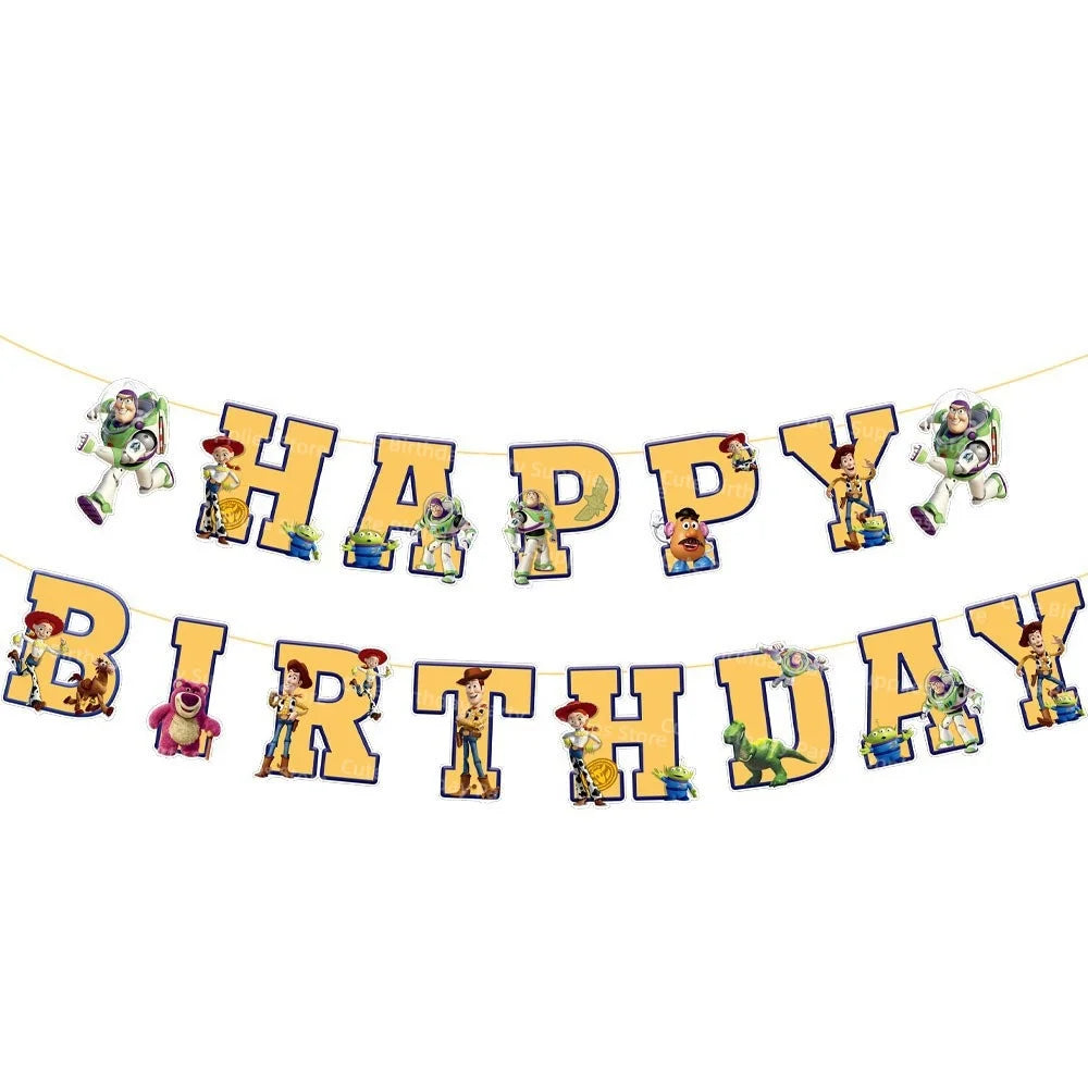 Toy Story Party Decorations Cup Plate Napkin Slap Bracelet Cake Topper Birthday Party Favors Reward Prizes Party Supplies