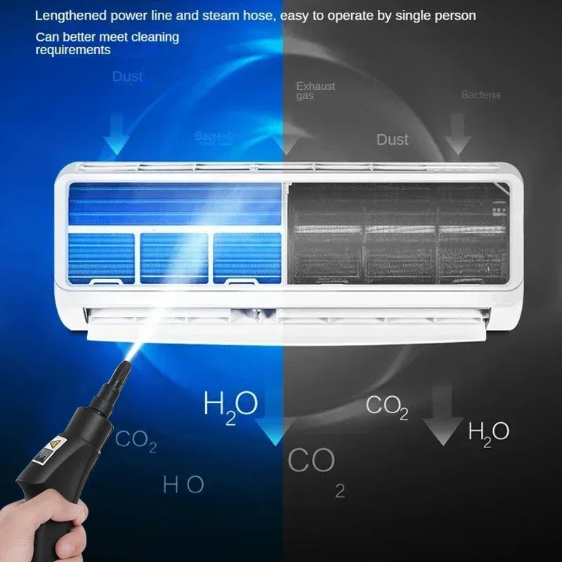 2500W Handheld Steam Cleaner High and Temperature Air Conditioner Kitchen Hood Car Steam Clean Machine Floor and More Cleaning