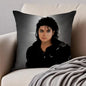 Pop Music M-Michael Jackson Cushion Cover Pillowcase Anti-dustmite Invisible Zipper Short Plush Sofa Cushion