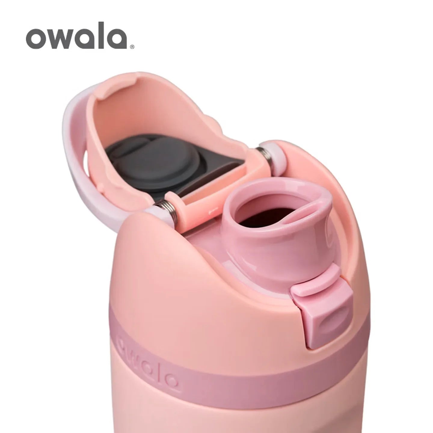 Owala portable cup, one handed open lid, large capacity water cup, straw cup, insulated cup, 710mL | Rose Quartz