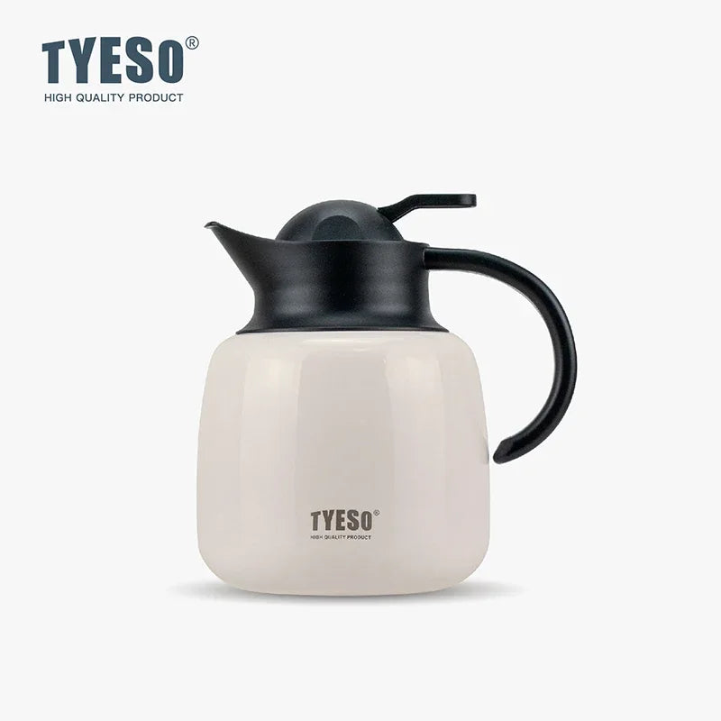 Tyeso Pumpkin-Shaped Thermos Steel Insulated Tea Infuser Hot Cold Water Bottle Removable Infuser 304 Stainless Large Capacity