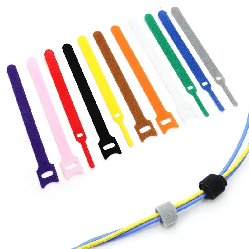 Releasable Cable Tie 150 200 250 300mm Plastics Fastening Reusable Ties Straps Nylon Wrap Zip Bundle Bandage Cable Organiser