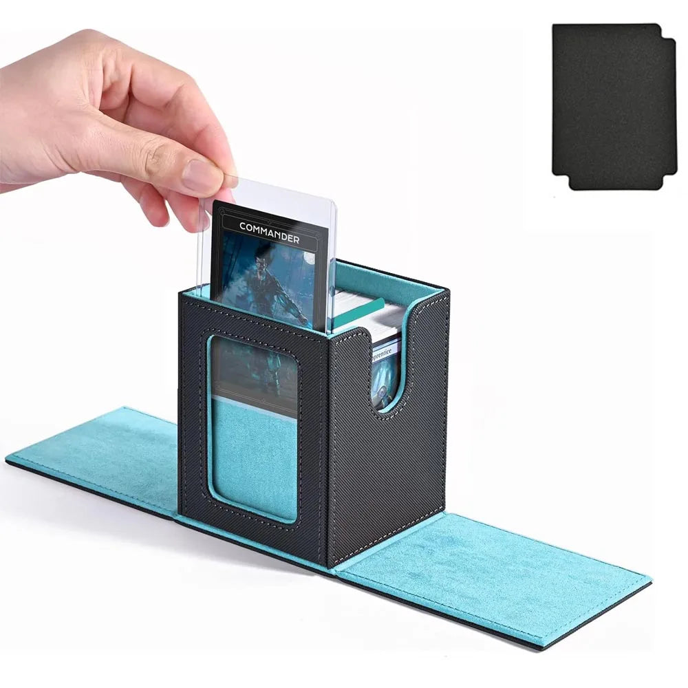 New window 100+ card box card storage box high-grade PU leather container game card holder collection card