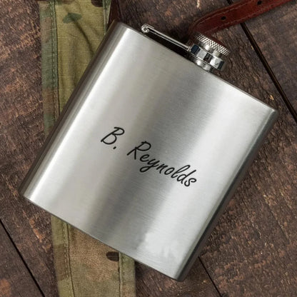 Custom 7 oz Stainless Steel Hip Flask Creative Pocket Hip Flask Whiskey Flask Portable Hip Flask Suitable for men's Gifts