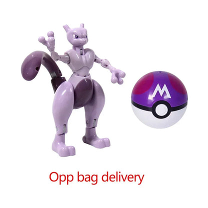 Pokemon Figure Pokeball Poke Ball Venusaur Charizard Gyarados Pikachu Mewtwo Gengar Blastoise Mew Eevee Box Elf for Kid Toy Gift