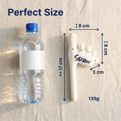 Reusable Foot Straw Handmade Toe Ceramic Drinkware Handmade Foot Straw For Fishing Drinking Tea Cold Picnic Outdoor Water