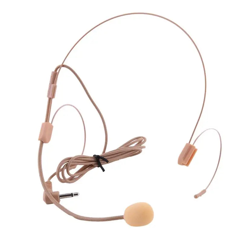 Dual Ear Hook Headset Head Wired Microphone Multifunctional Headset Microphone With 3.5mm Mini Plug For Speech