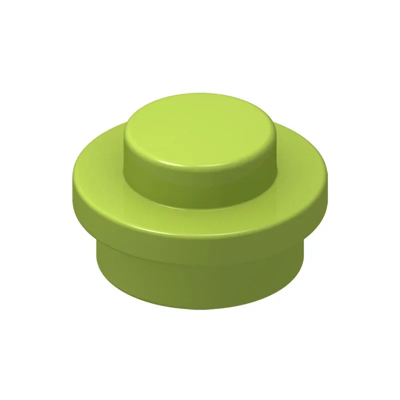 100PCS PLATE 1X1 ROUND Compatible With 4073 Round & Angles MOC Self-Locking Bricks Building Blocks Toys Accessories