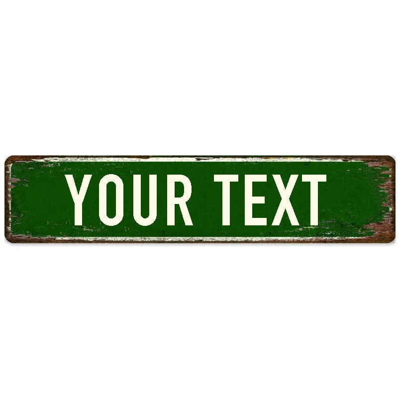 Custom Street Sign, Personalized Metal Sign For Office Workplace Home Yard Road, Custom Your Text Signs for Outdoor 16x4 Inches