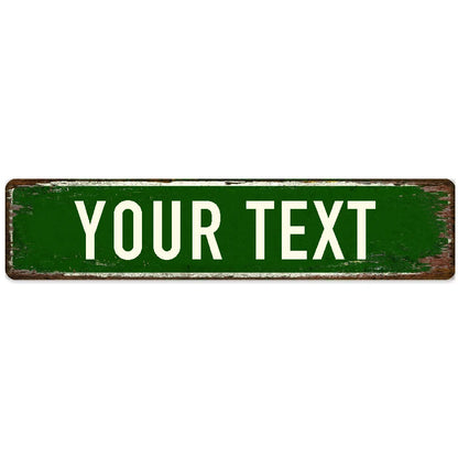 Custom Street Sign, Personalized Metal Sign For Office Workplace Home Yard Road, Custom Your Text Signs for Outdoor 16x4 Inches