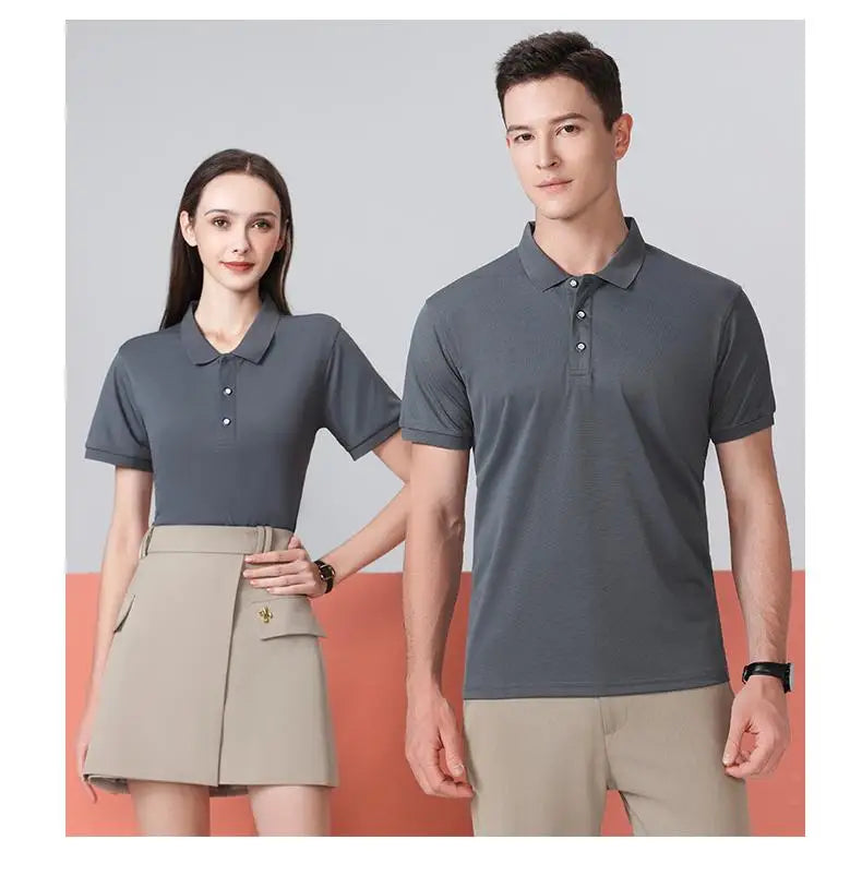 2025 Summer Causal Polo Shirt Custom Logo Printed Text Picture Brand Embroidery Personal Design Breathable Men And WomenTops