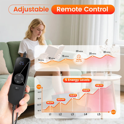 Deep Heating Red Light Foot Wrap 606 LEDs 660nm 850nm Adjustable Body Care Accessory for Foot Ankle Use