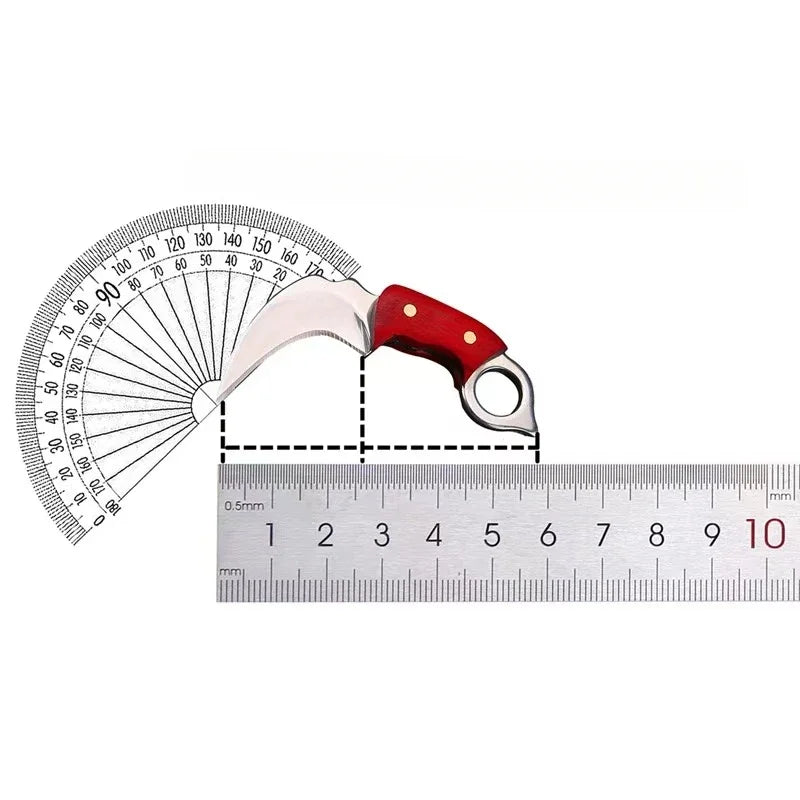 New Mini Wood Handle Keychain Pocket Knife Stainless Steel Camping Small Mini Portable Knife Peeler Fixed Blade Multi EDC Tool