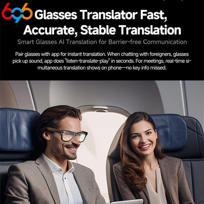 Smart Glasses With 800W Intelligent Translation Al Voice Wake-up Intelligent Q&A Interaction Call Noise Reduction EIS Anti Shake
