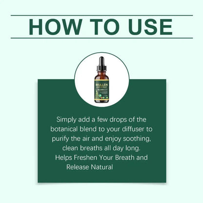 30000mg Mullein Leaf Herbal Drops, Lung Detox Cleansing Formula, Fast Absorption Natural Respiratory Health Maintenance