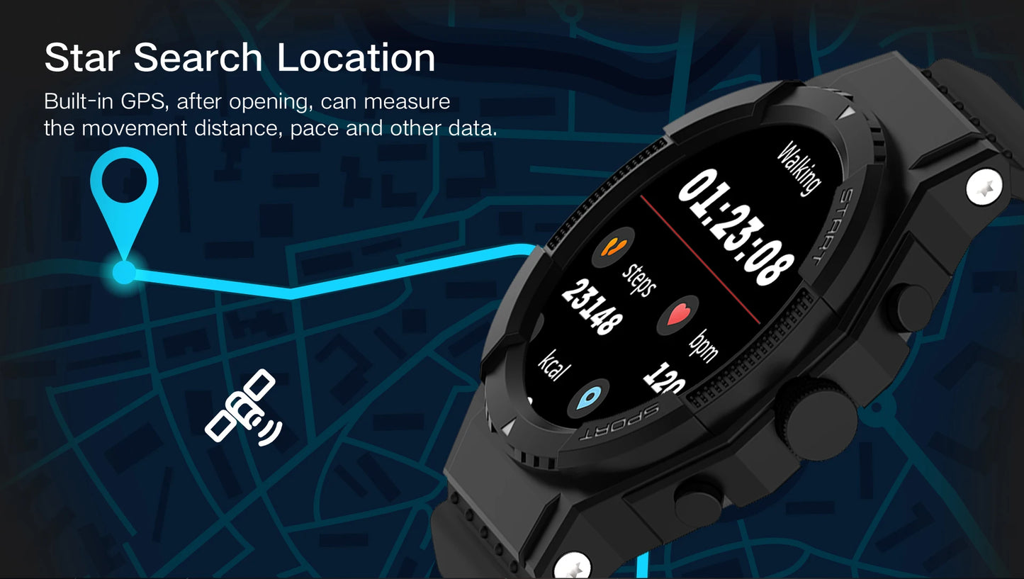 LIGE 2026 Outdoor GPS Sports Tracker Smart Watch Men 1.28"HD Compass Bluetooth Call Waterproof Smartwatch Men For Android IOS