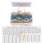 1/8W 1/4W 1/2W 1W 2W 3W 0Ω~10MΩ 1% Metal Film Resistor Resistance Assortment Kit With box