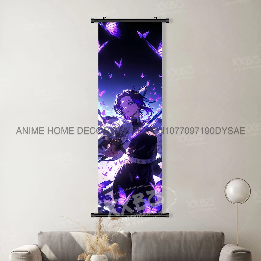 Anime Demon Slayer: Kimetsu No Yaiba Figures Poster Canvas Print Hanging Painting Wall Art Scrolls Picture Home Decoration Mural
