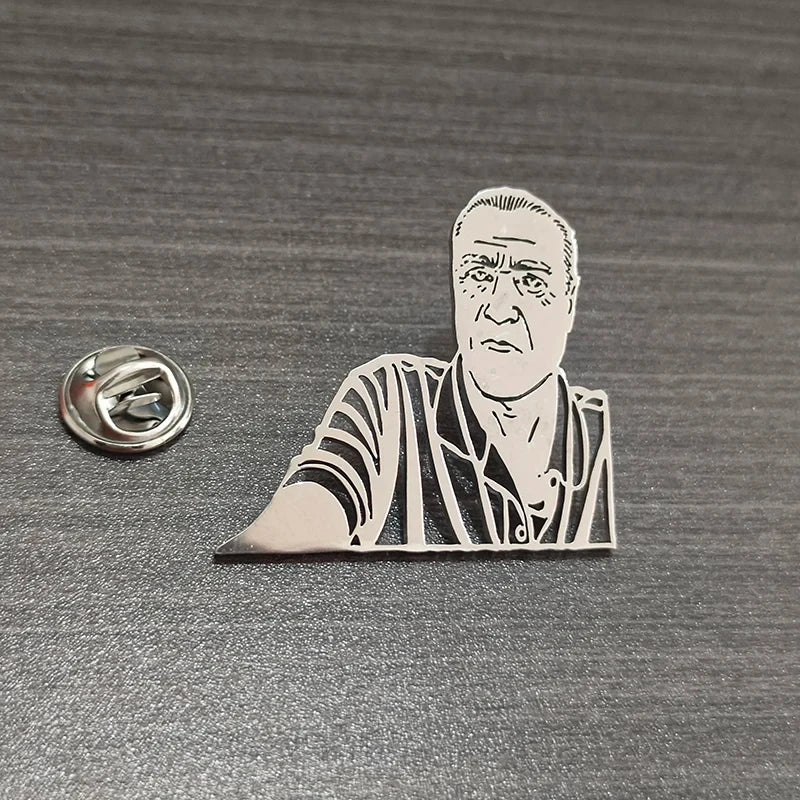 Customized Personalized Photo Portrait Company Logo Paiting Image Brooch Stainless Steel Badges Gifts Man Women Brooch Jewelry