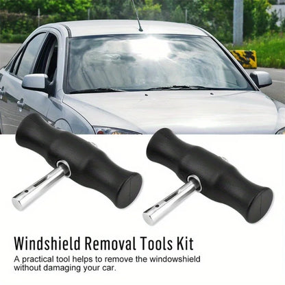 3pcs A Set Car Auto Windshield Removal Tool Windscreen Window Glass Cutting Wire & Handles Car Accessories