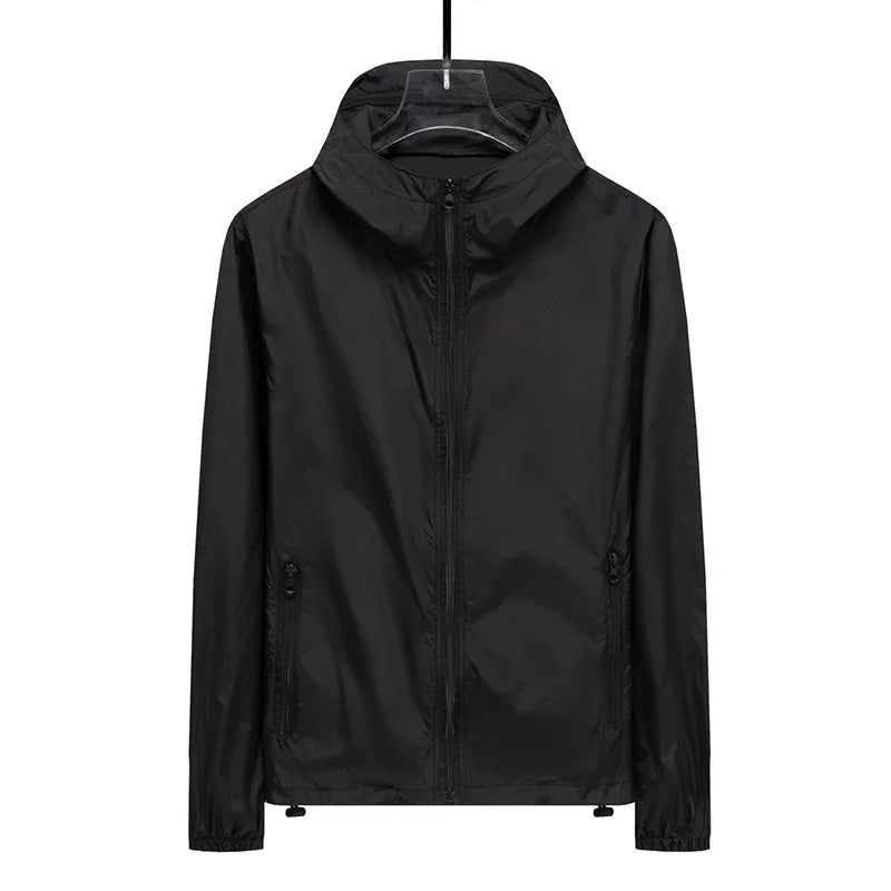 Men Hooded Jacket Summer Breathable Sunshade Coat Boy Sun Protection Clothing Fishing Hunting Clothes Quick Dry Skin Windbreaker