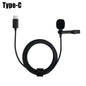 1-5pc Portable Lavalier Microphone Metal Clip Lapel Mic Wired 3.5mm/Type-C/USB For Mobile Phone Laptop DSLR Camera Lound Speaker