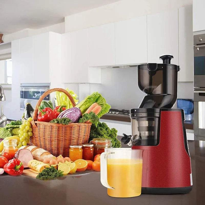 220V Automatic Juice Extractor Home Slag  Separation Ginger Fruit Vegetable Juice Extractor Multifunctional Fruit Slow Juicer