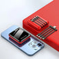 30000mAh Mini Power Bank Fast Charging Large Capacity Portable Power Bank 4 in 1 Cable for Xiaomi iPhone Samsung Huawei 2025 New