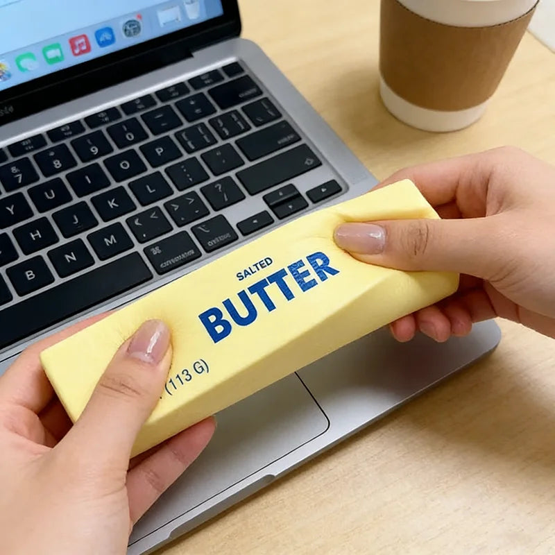 Cute Butter Stick Squishy Squeeze Fidget Toy Slow Rising Soft Sensory Stress Emotion Relief Hand Calm Toy Anti-Stress Plaything
