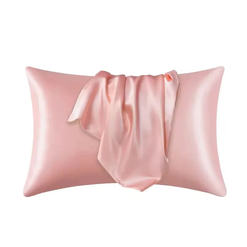 Pillowcase Silk Pillow Cover Silky Satin Hair Beauty Pillow case Comfortable Pillow Case Home Decor wholeStandard/Queen 1PC