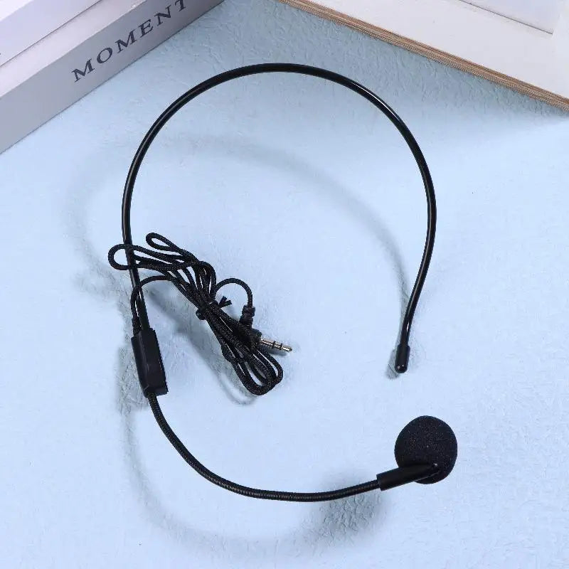 1Pc Wired 3.5mm Plug Guide Lecture Speech Headset Mic Portable Head-mounted Headset Microphone For Teaching Meeting